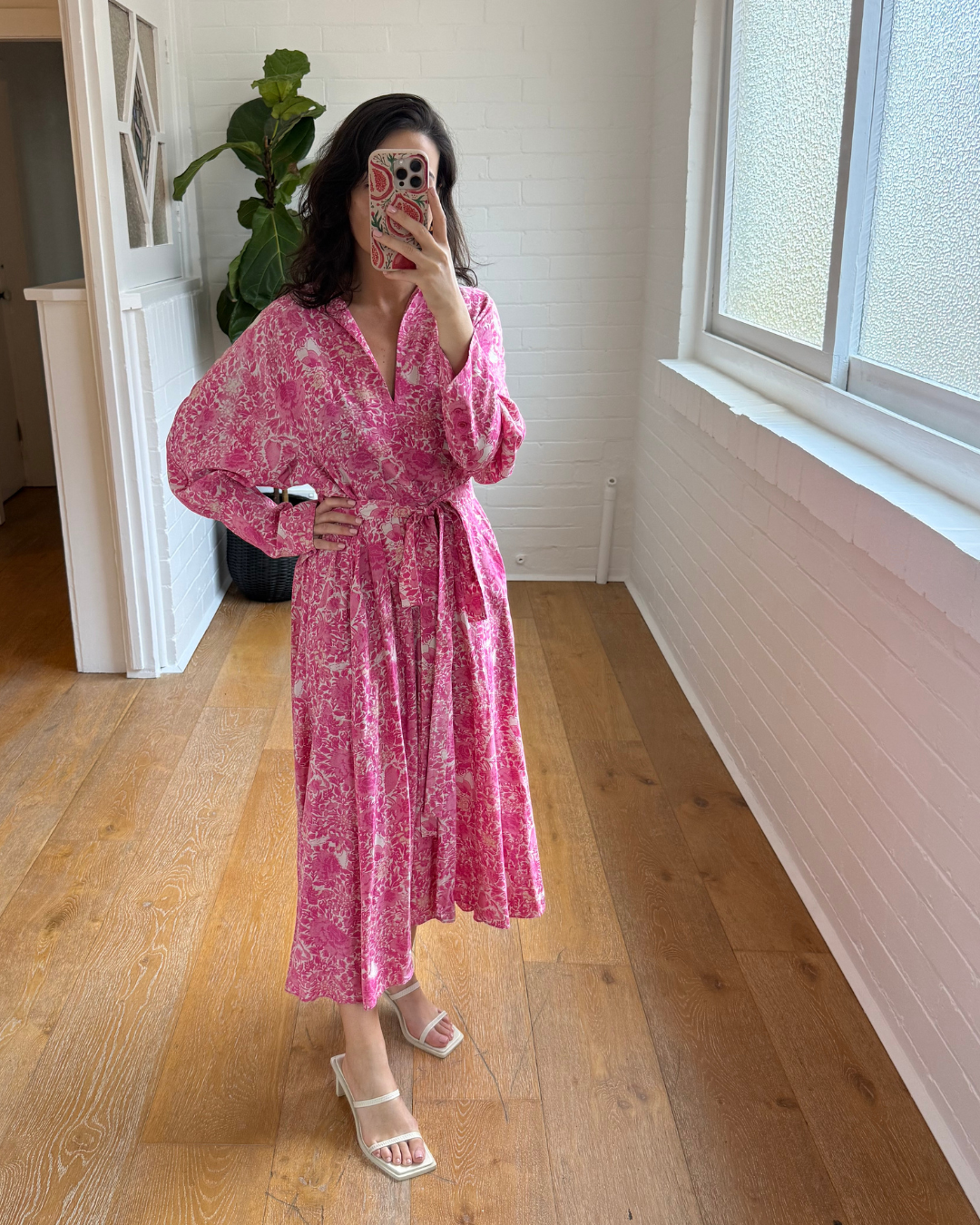 Scanlan Theodore Floral Cocoon Sleeve Dress -  Size 8