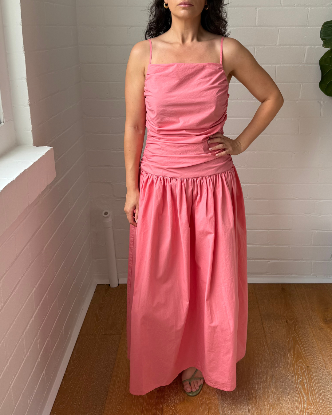 Pasduchas Roamer Ruched Midi Dress - Size 12