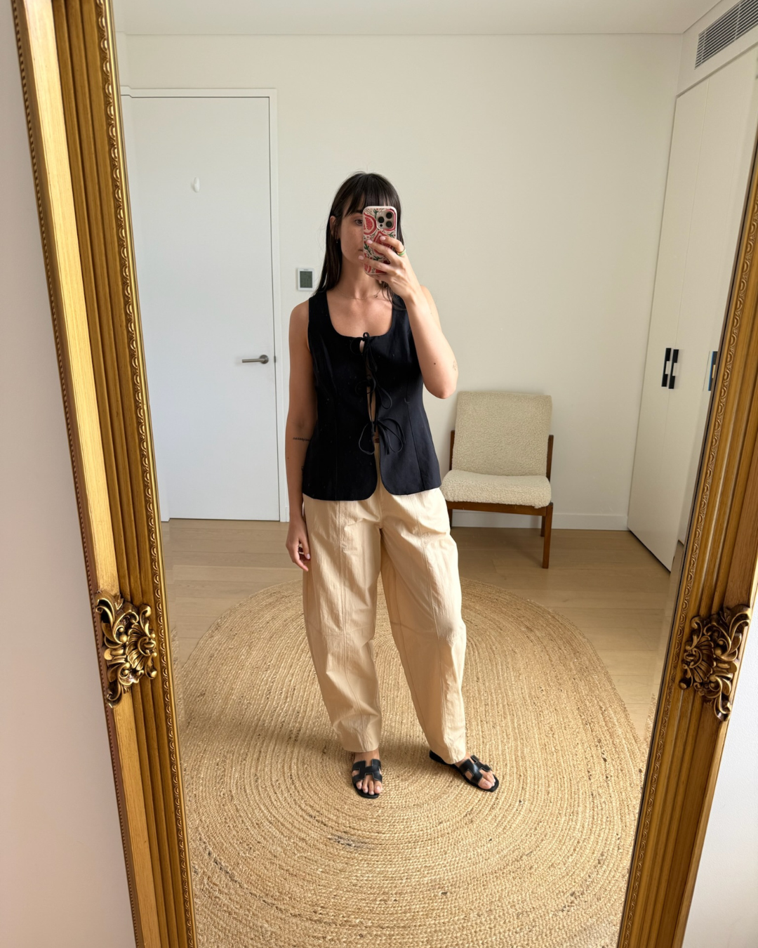 Ganni Curve Tapered Leg Trousers - Size 38 (AU 10)