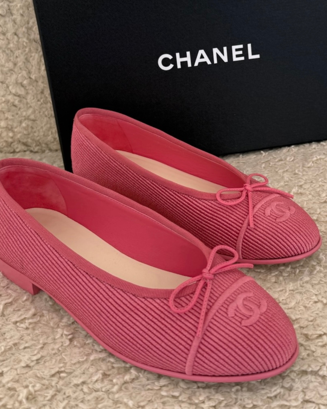 Chanel Cambon Ballerina Flats - Size 37.5
