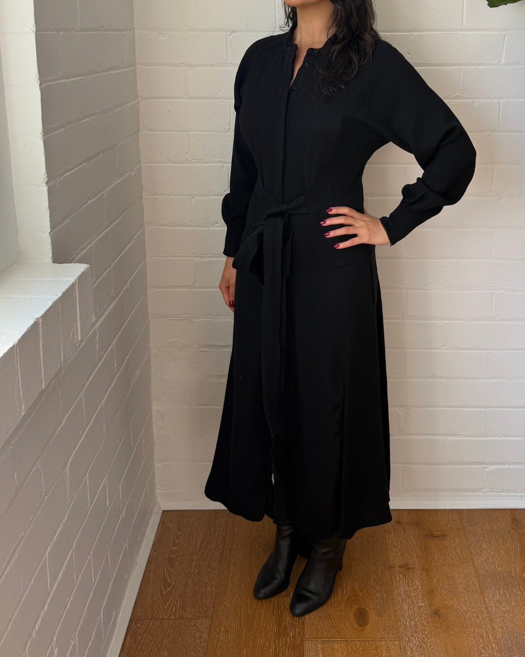 Reiss Darcy Regular Belted Midi Shirt Dress - Size 10