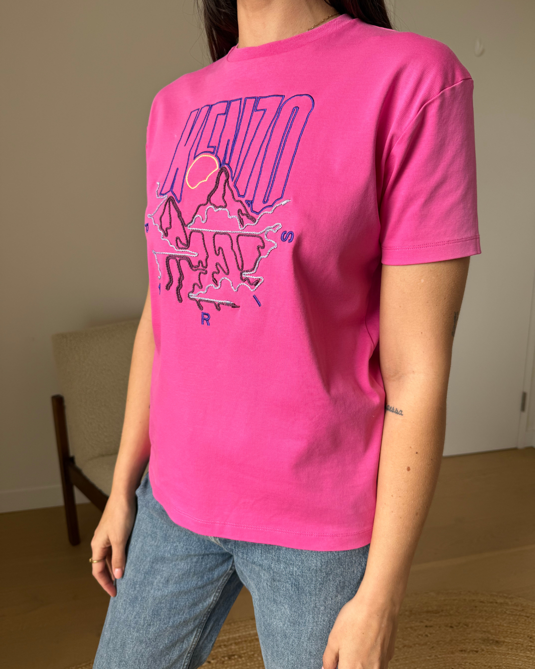 Kenzo Embroidered Tee - Size XS