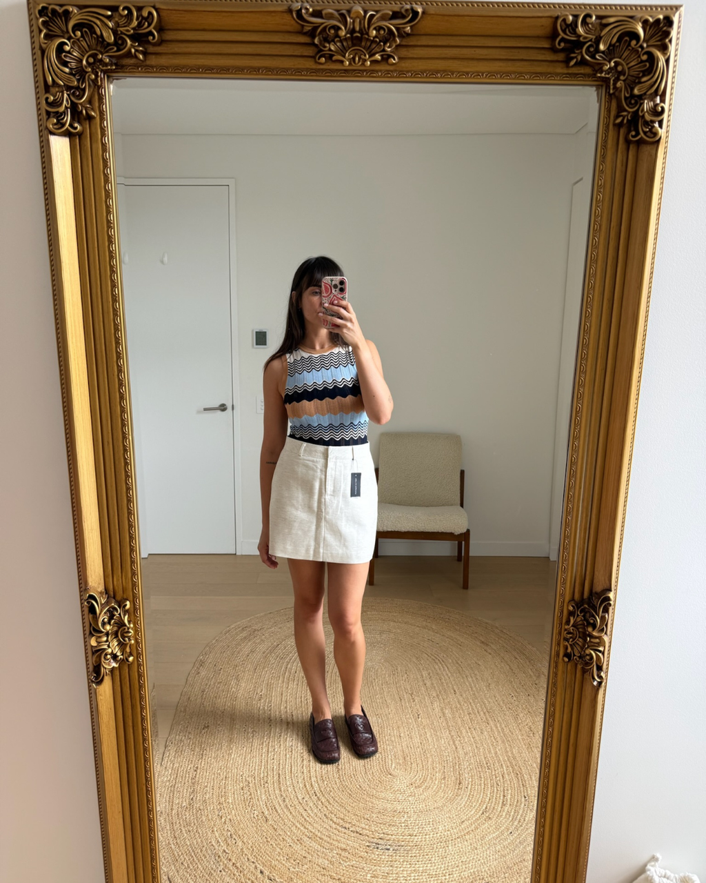 Frankie Shop Isle Linen Mini Skirt - Size Medium