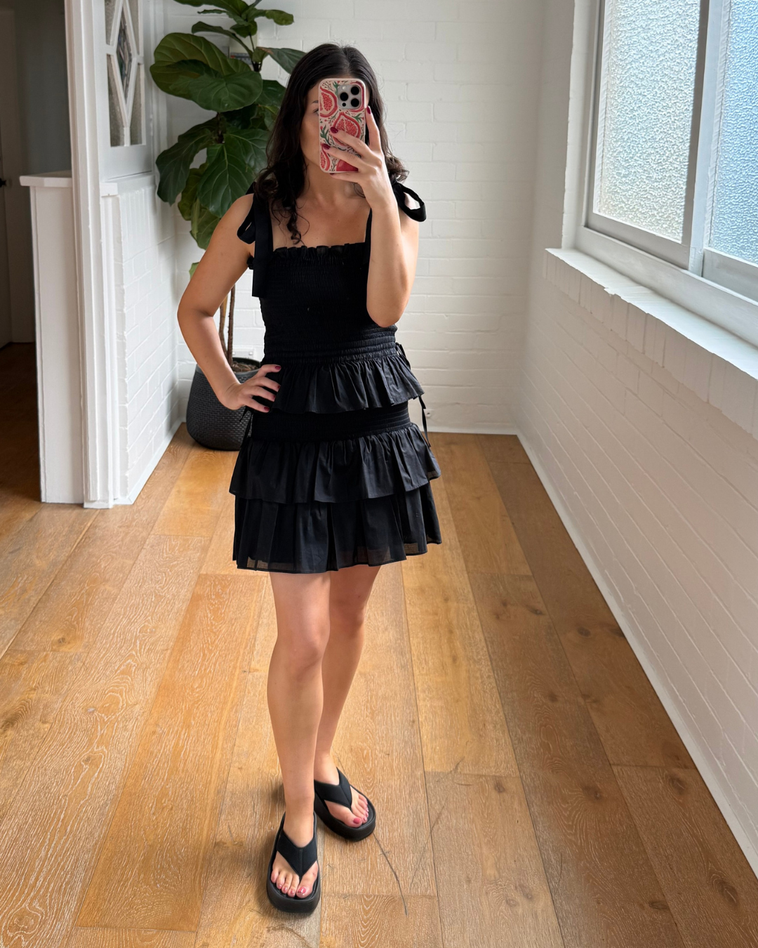 Shona Joy Pia Shirred Mini Dress - Size 10