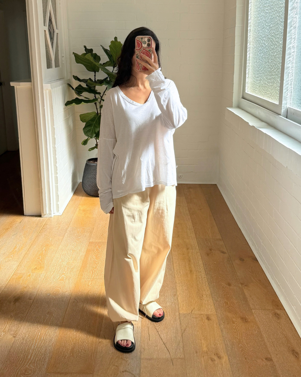 Bassike Long Sleeve Tshirt - Size 1 (AU 8)