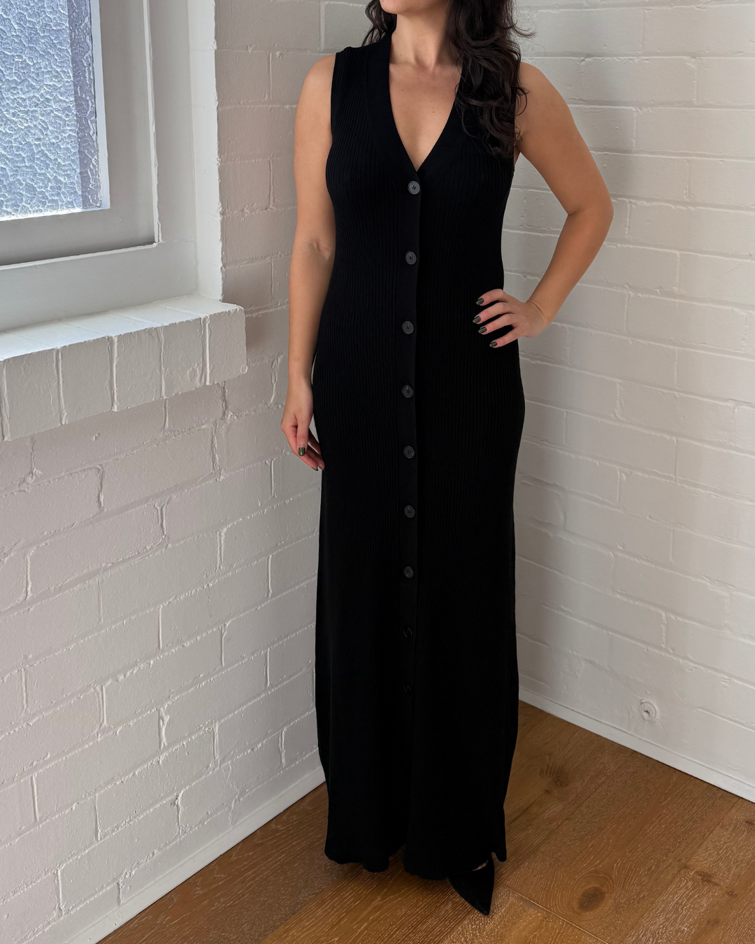 Assembly Label Kyra Knit Midi Dress - Size 8