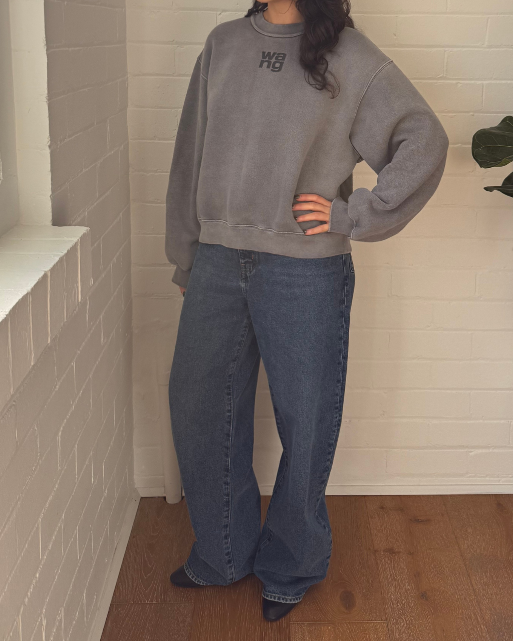 Alexander Wang Essential Terry Crew Sweatshirt - Size Small