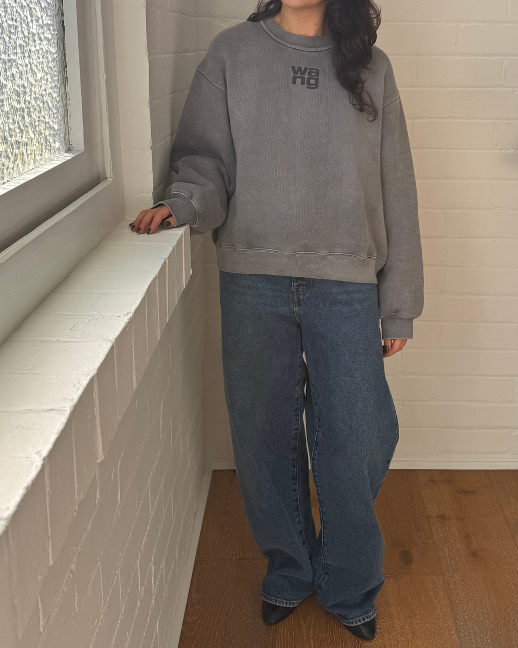 Alexander Wang Essential Terry Crew Sweatshirt - Size Small