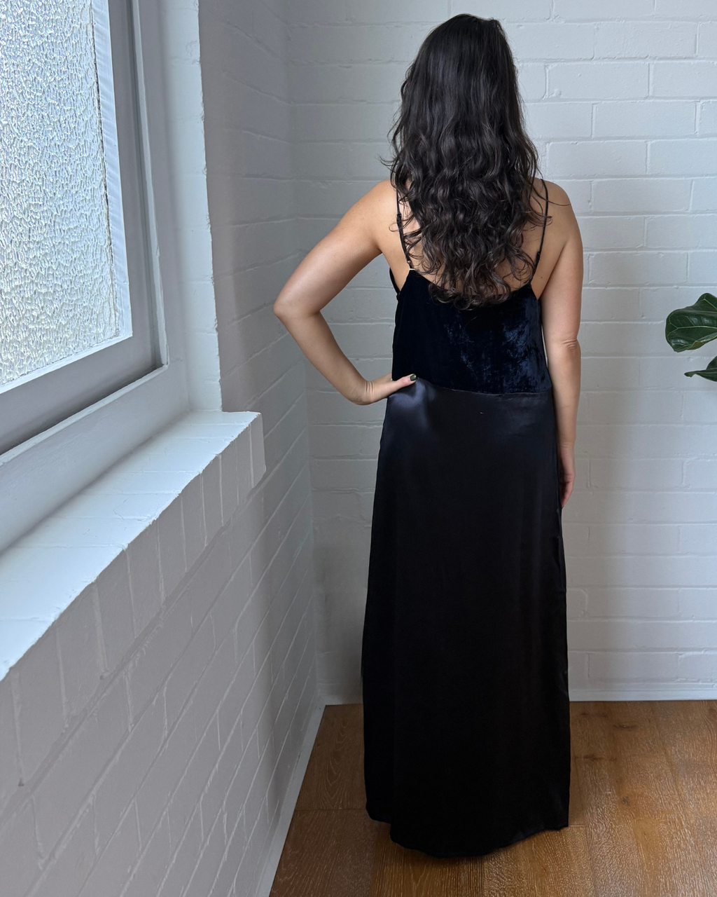 Maje Velvet & Satin Marine Dress - Size 12