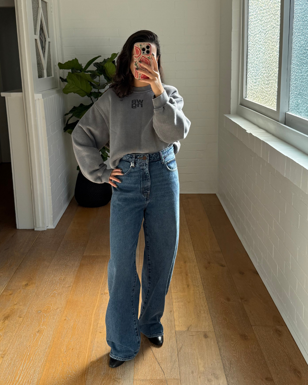 Alexander Wang Essential Terry Crew Sweatshirt - Size Small