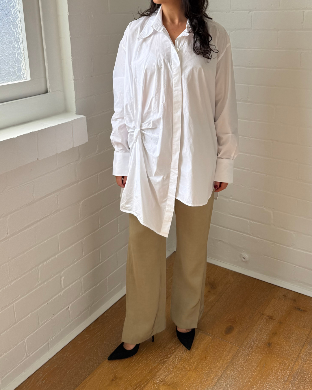 Scanlan Theodore Knot Cotton Shirt - Size 6