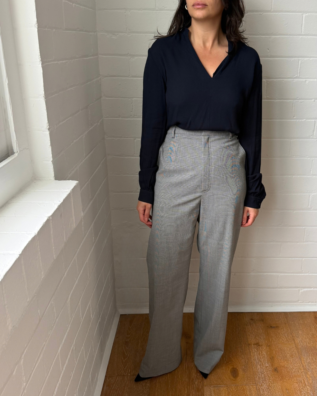 Scanlan Theodore Houndstooth Tailored Pants - Size 8