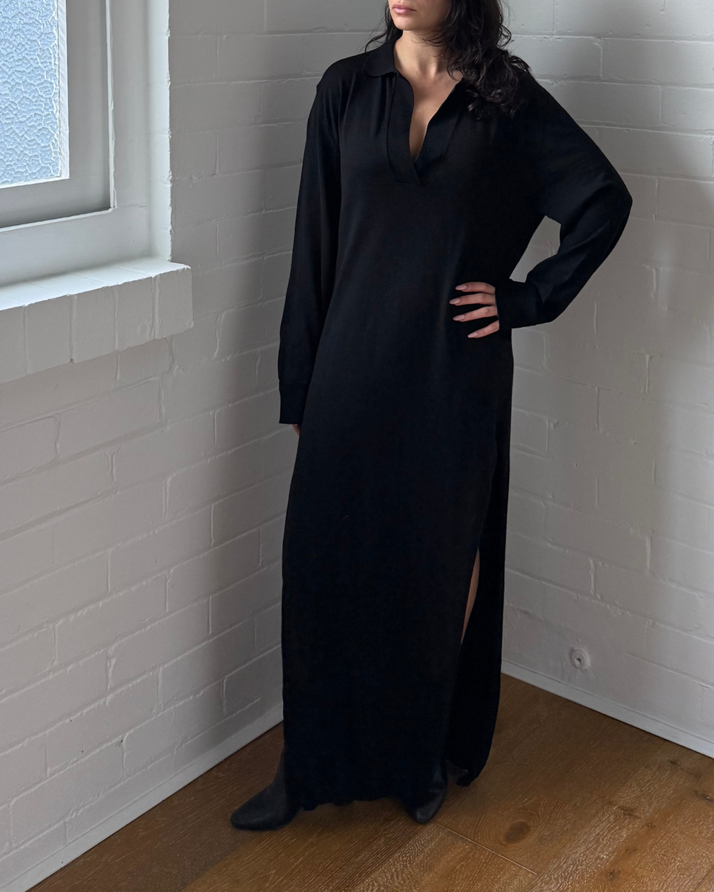 Esse Amor Collared Knit Dress - Size 10