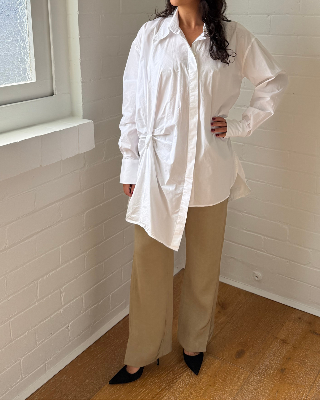 Scanlan Theodore Knot Cotton Shirt - Size 6