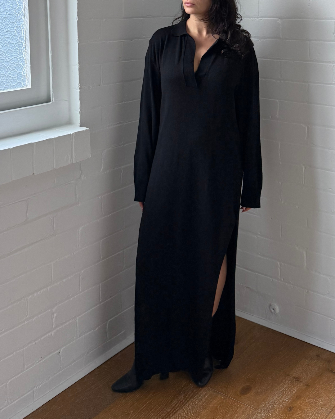 Esse Amor Collared Knit Dress - Size 10