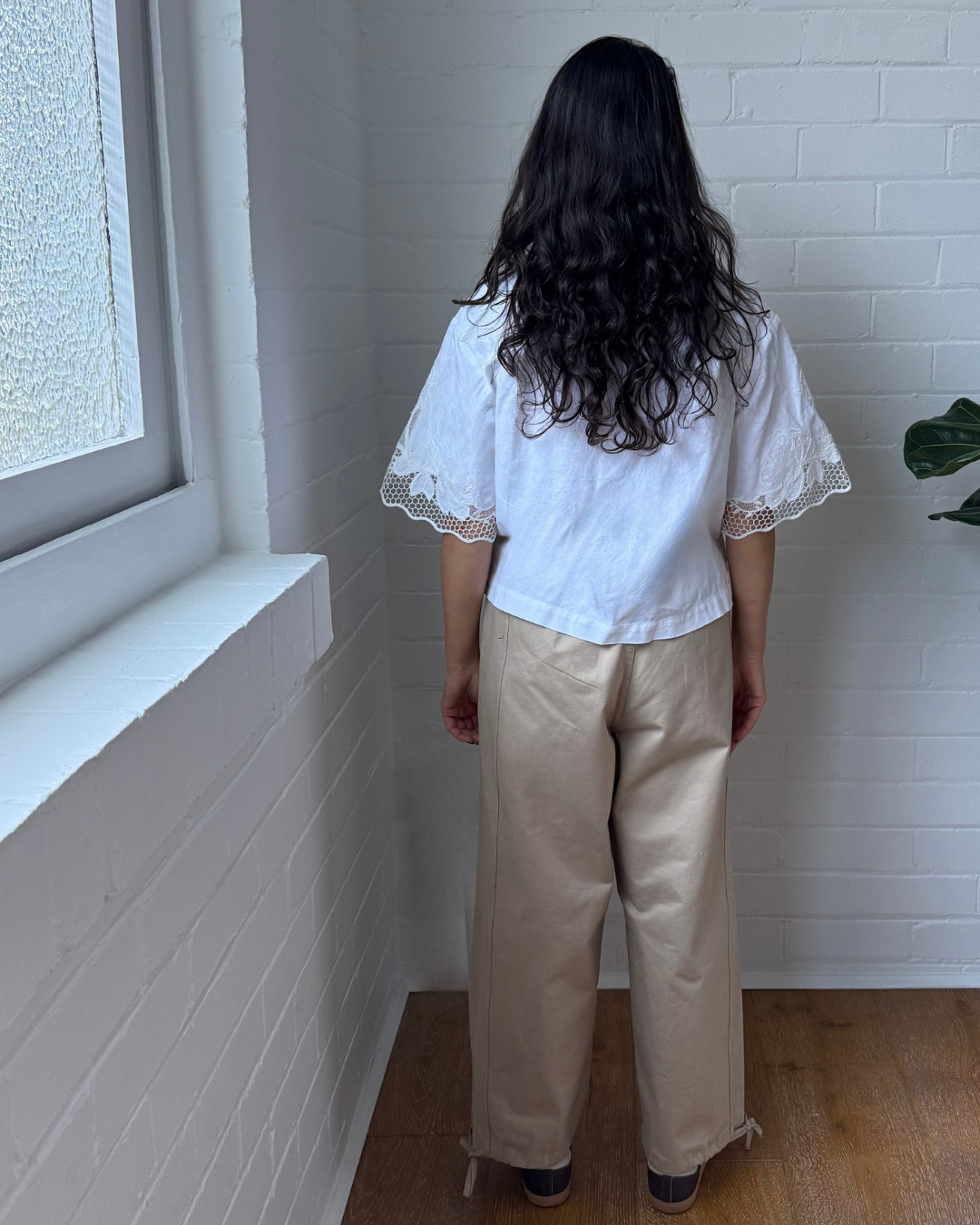 Deiji Studios Drawcord Wide Leg Pants  - Size XS