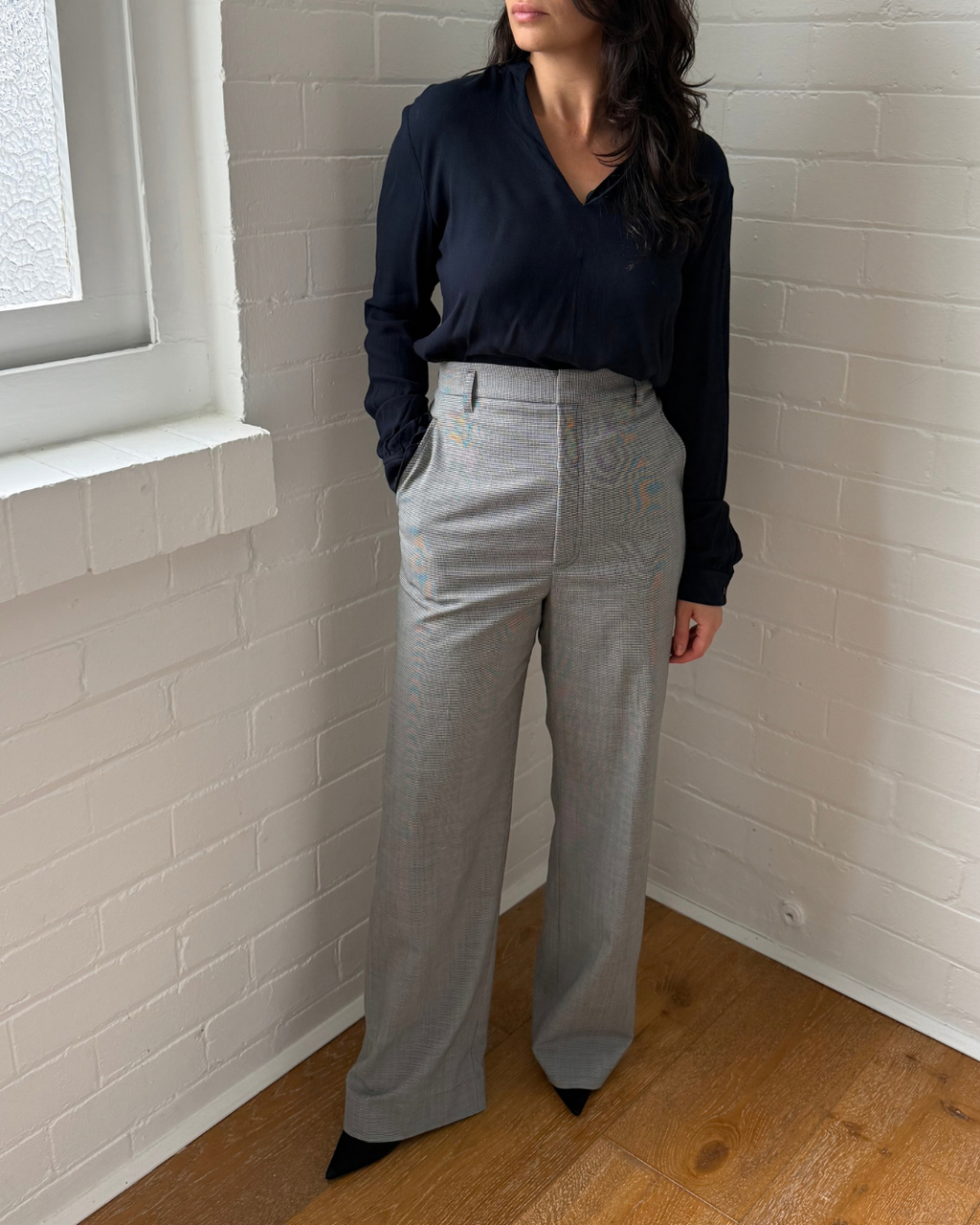Scanlan Theodore Houndstooth Tailored Pants - Size 8