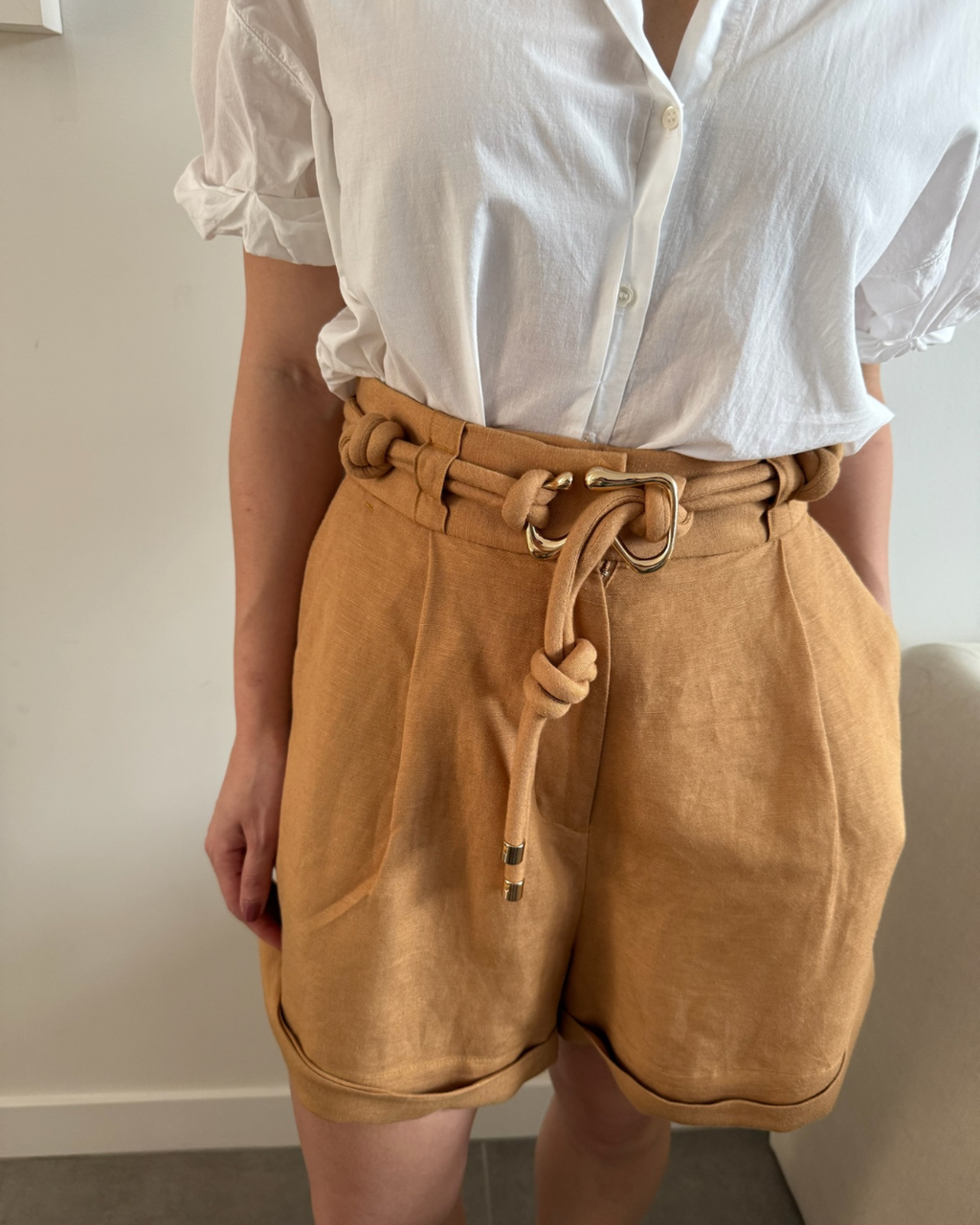 Acler Corsica Belted Shorts - Size 8