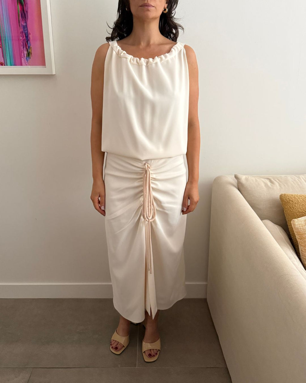Bianca Spender Crepe Majorca Dress - Size 2 (AU 10)