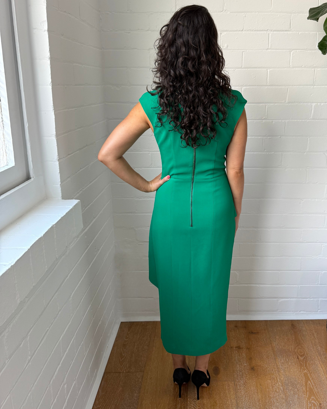 Ginger & Smart Elixer Peplum Dress In Green - Size 8