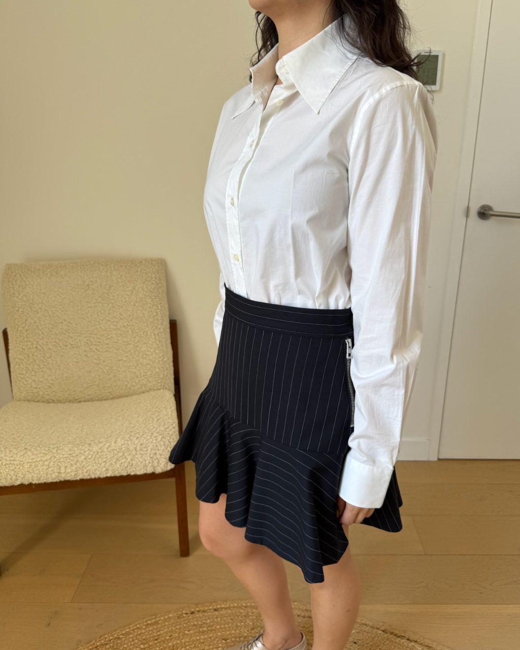 Zadig & Voltaire Joe Striped Wool Skirt - Size 38 (AU 10)