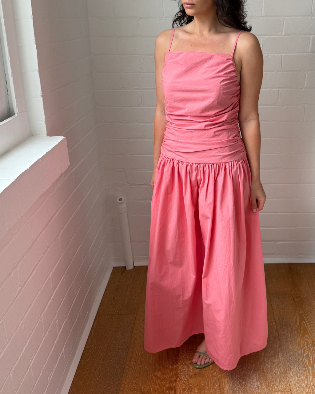 Pasduchas Roamer Ruched Midi Dress - Size 12