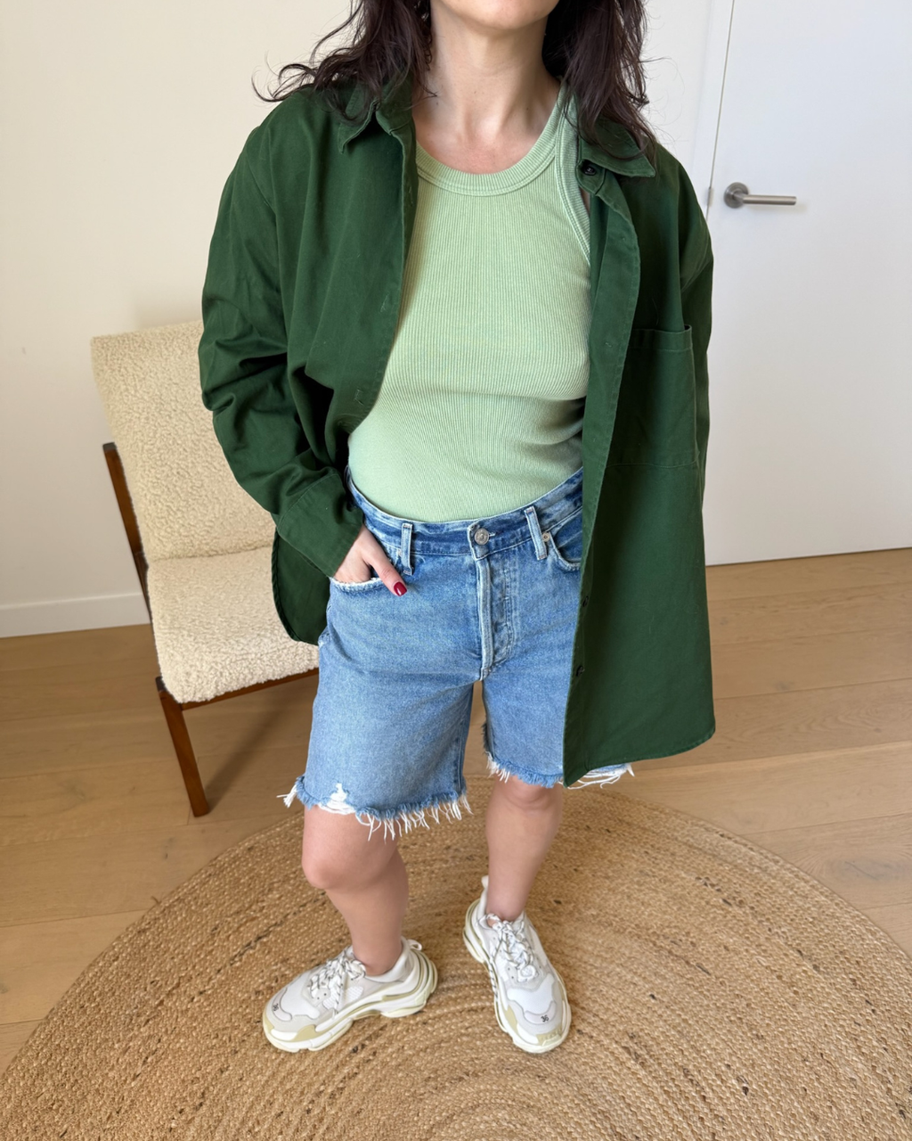 Citizens of Humanity Camilla Frayed Hem Denim Shorts - Size 26