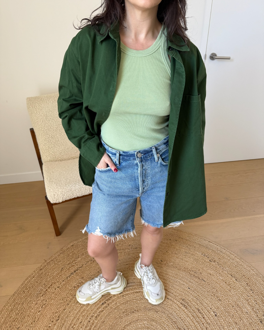 Citizens of Humanity Camilla Frayed Hem Denim Shorts - Size 26