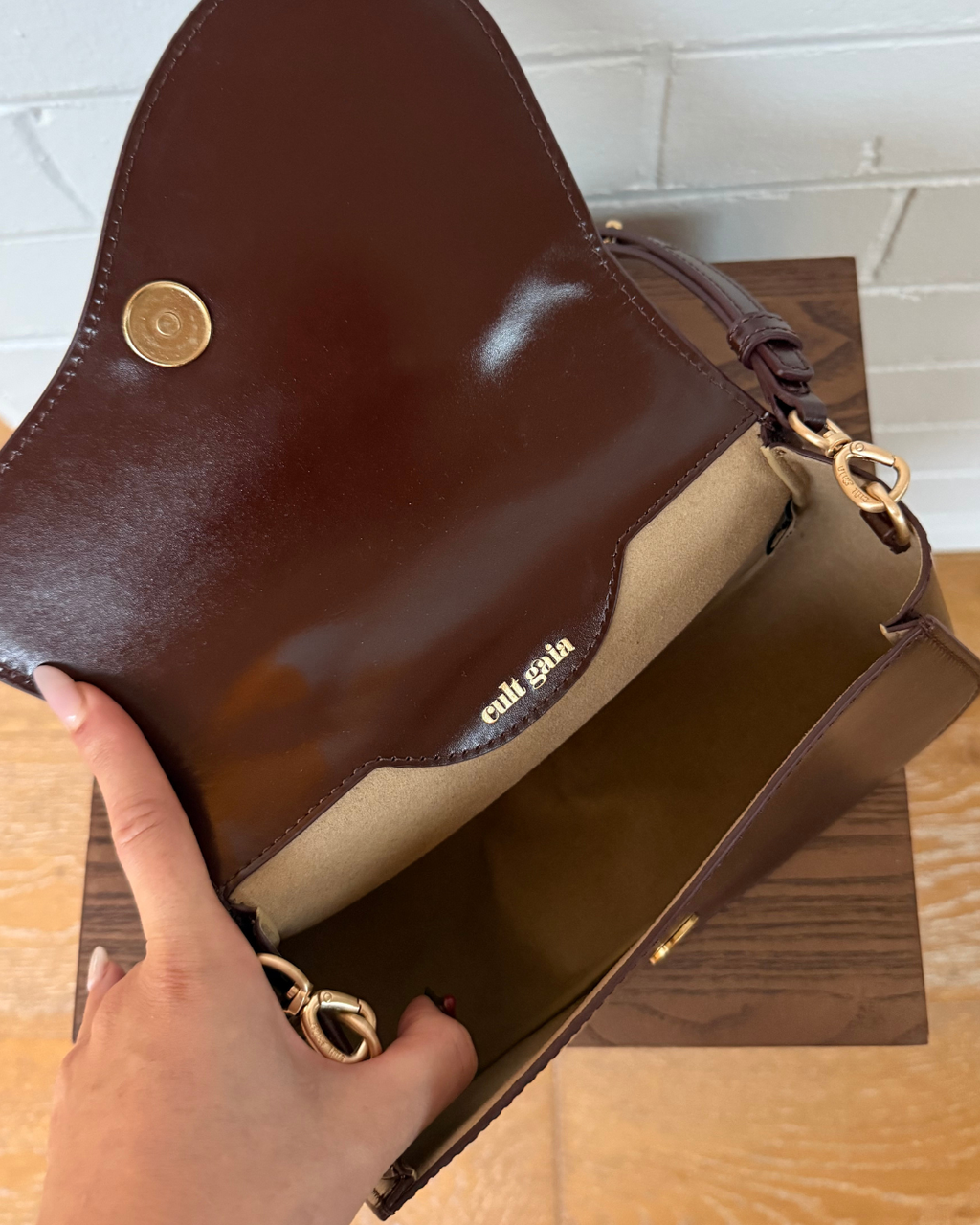 Cult Gaia Kazia Crossbody Bag - Espresso