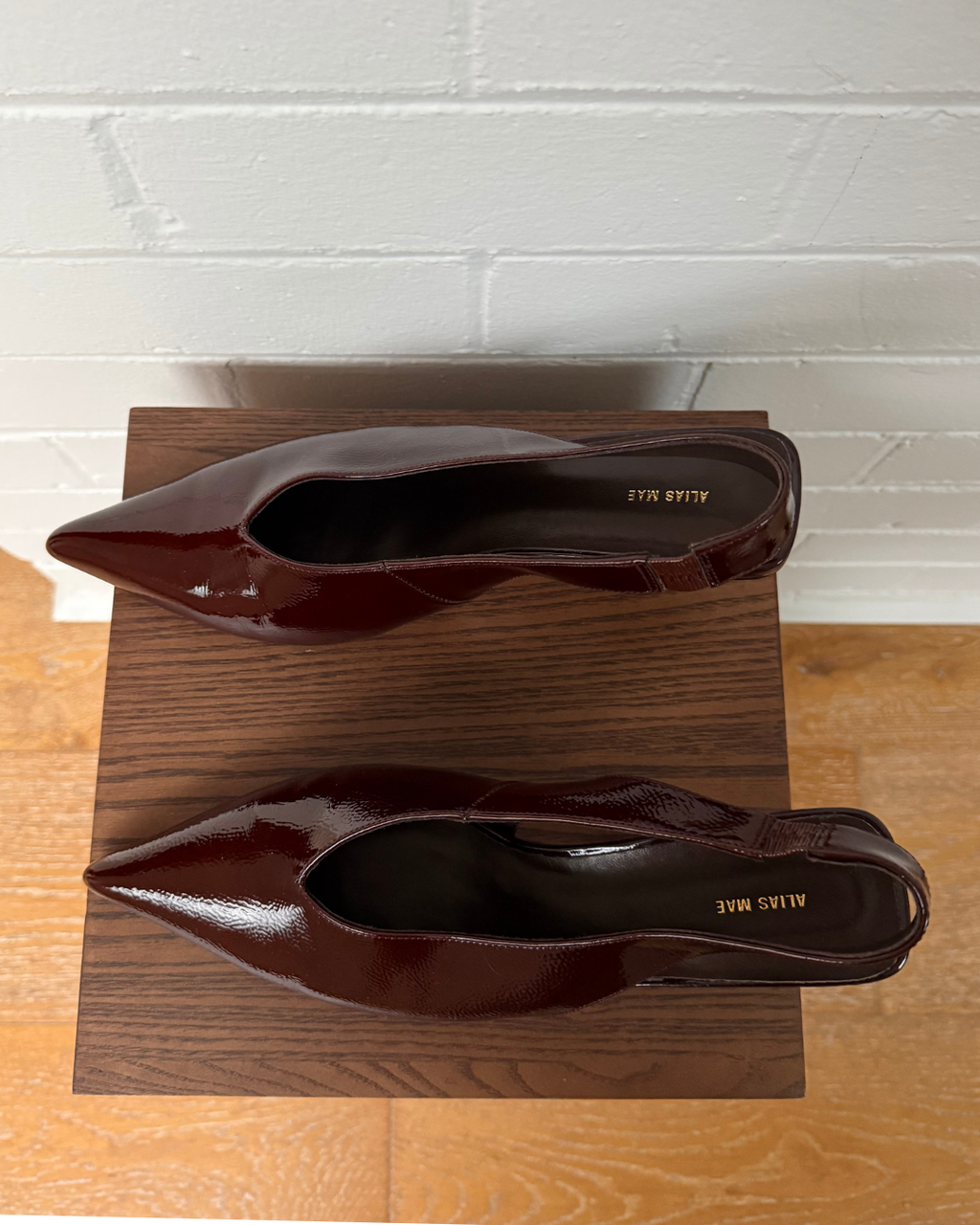 Alias Mae Frankie Slingbacks Choc Leather - Size 42