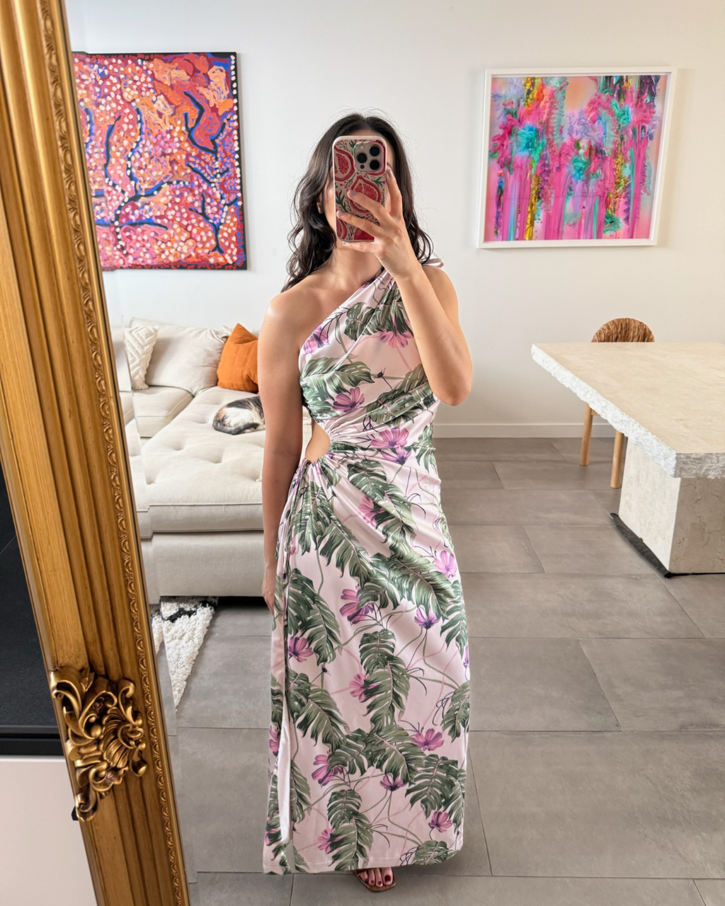 Sonya Moda Nour Palm Dress - Size 8