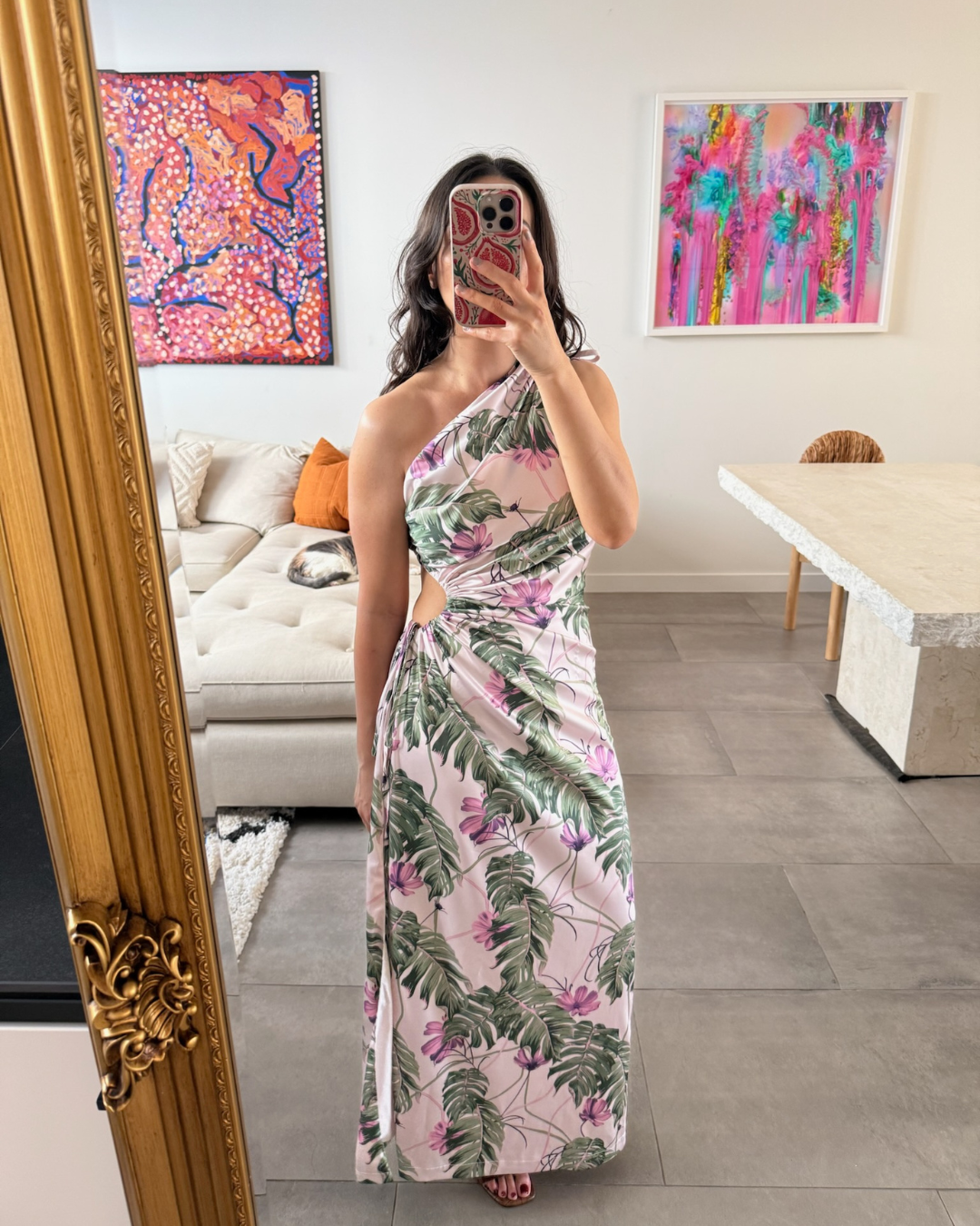 Sonya Moda Nour Palm Dress - Size 8