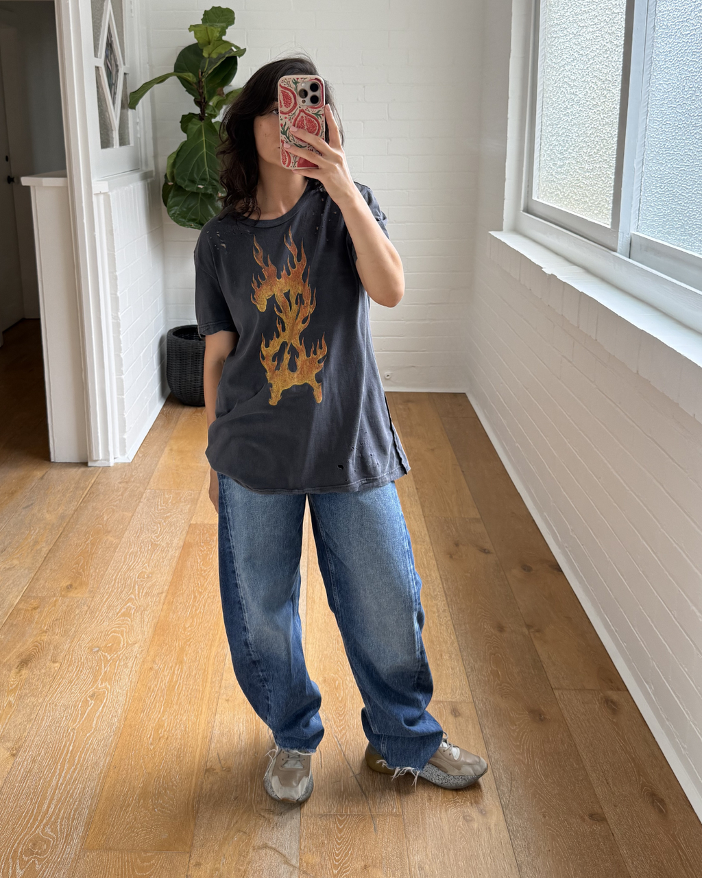 Ksubi X Travis Scott Flaming Dollar T-shirt - Size Small