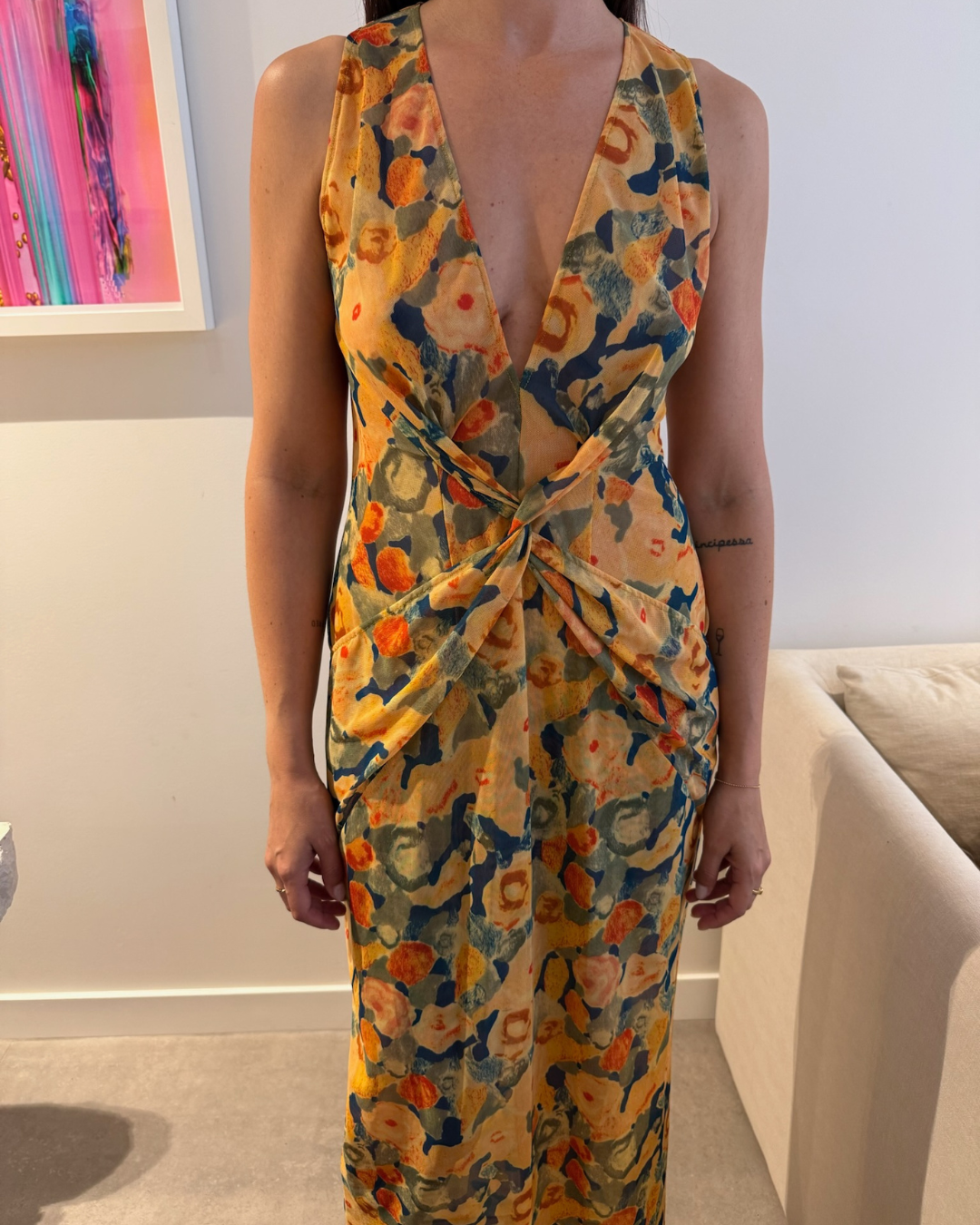 One Fell Swoop Phoenix Stretch Dress Wild Bloom - Size 12