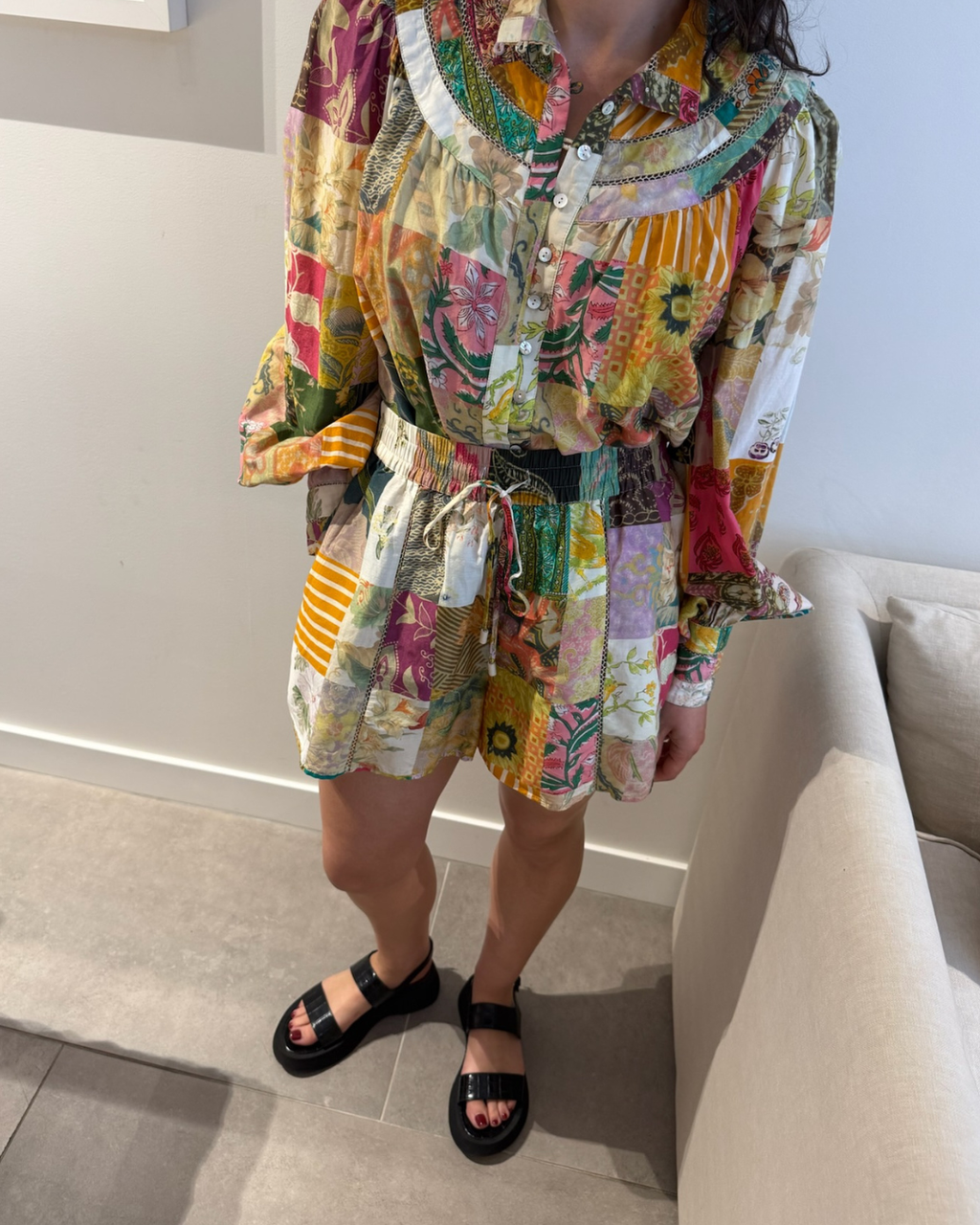 Staud Nicky Croc-Embossed Leather Platform Slingback Sandal - Size 37