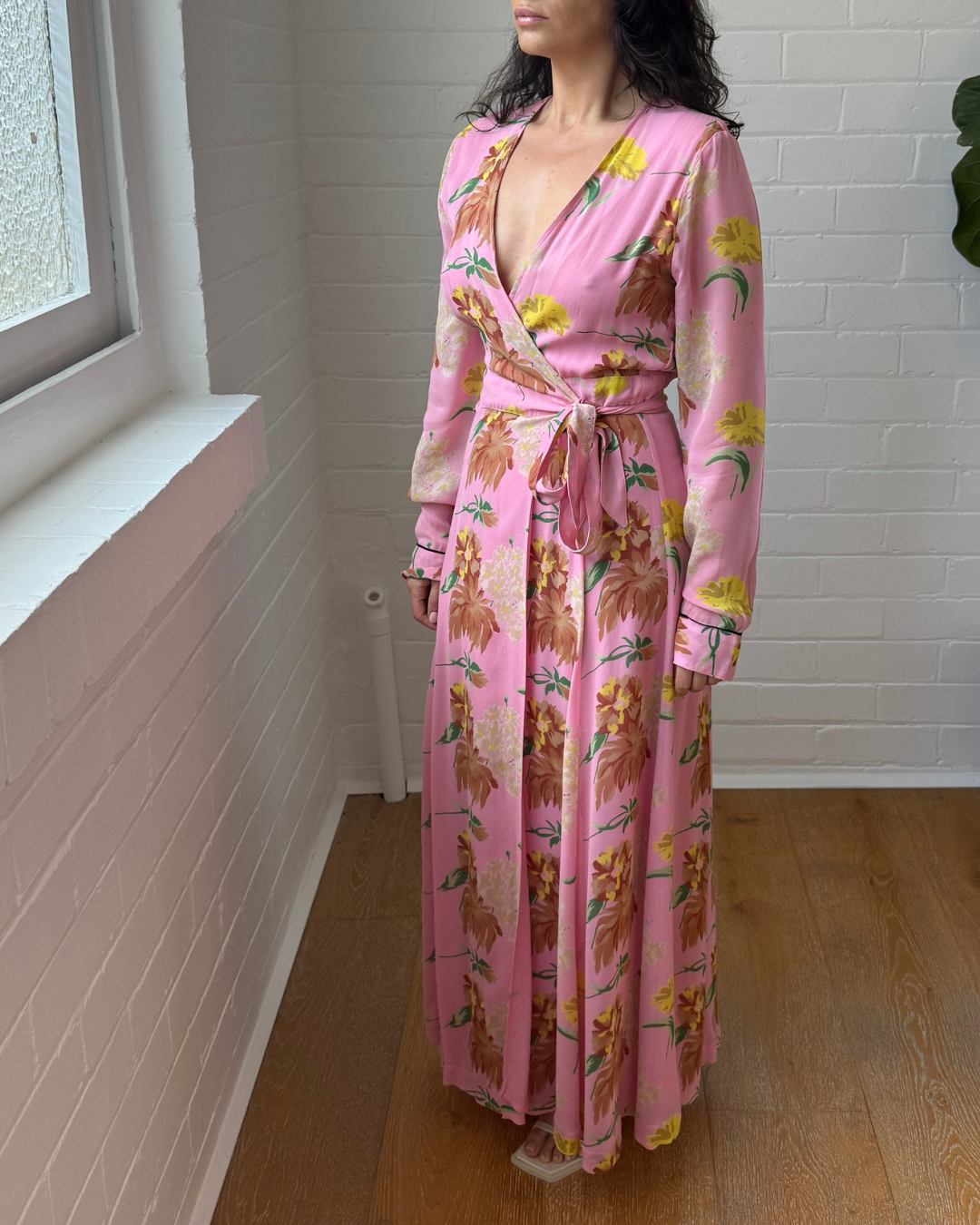 Ganni Marceau Georgette Maxi Dress - Size 38 (AU 10)