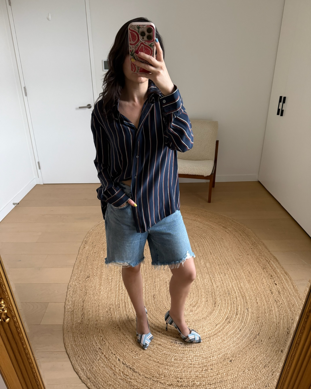 Jimmy Choo Tegan 85 Striped Pumps - Size 37