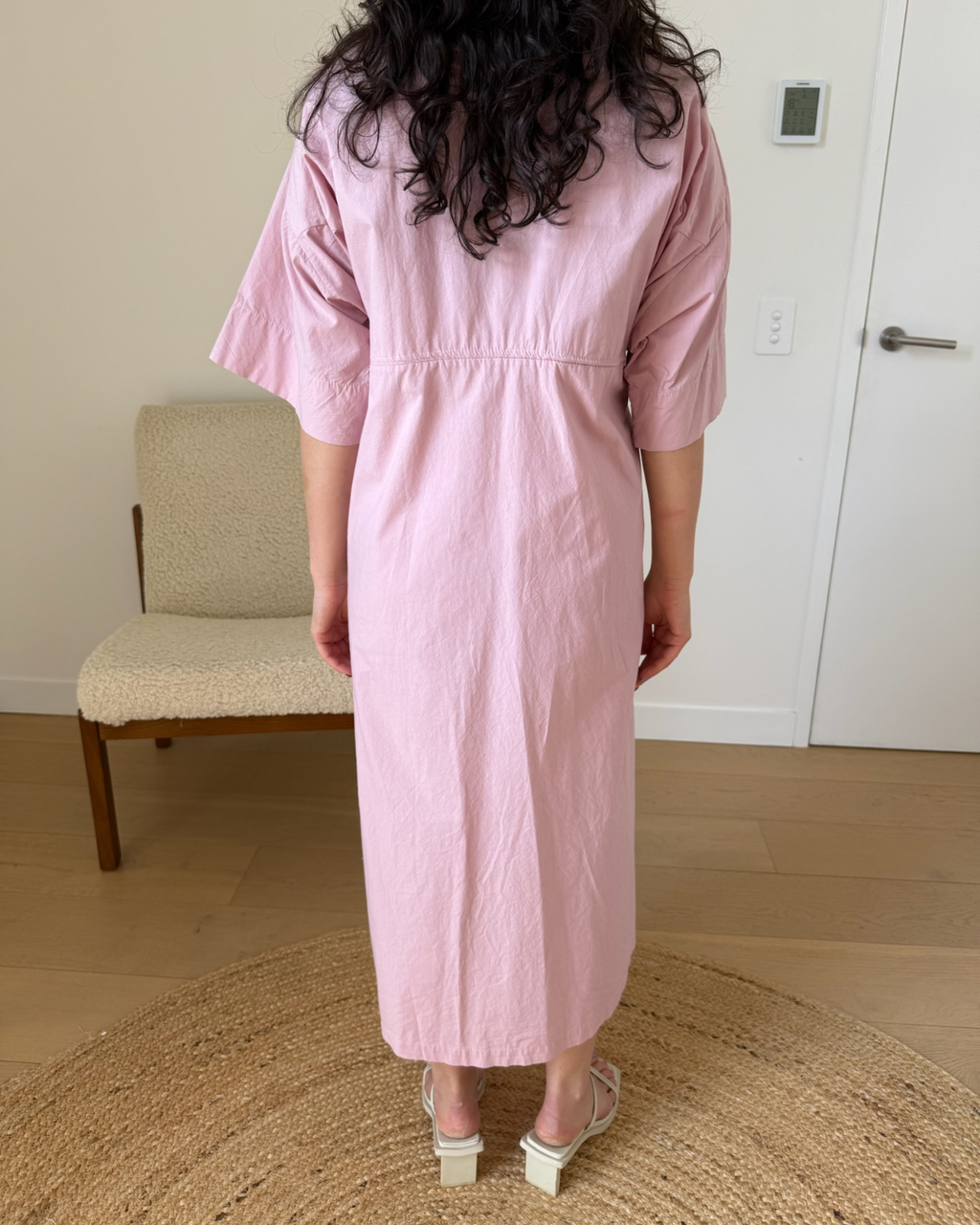 KITX Pink Wrap Shirt Dress - Size Small
