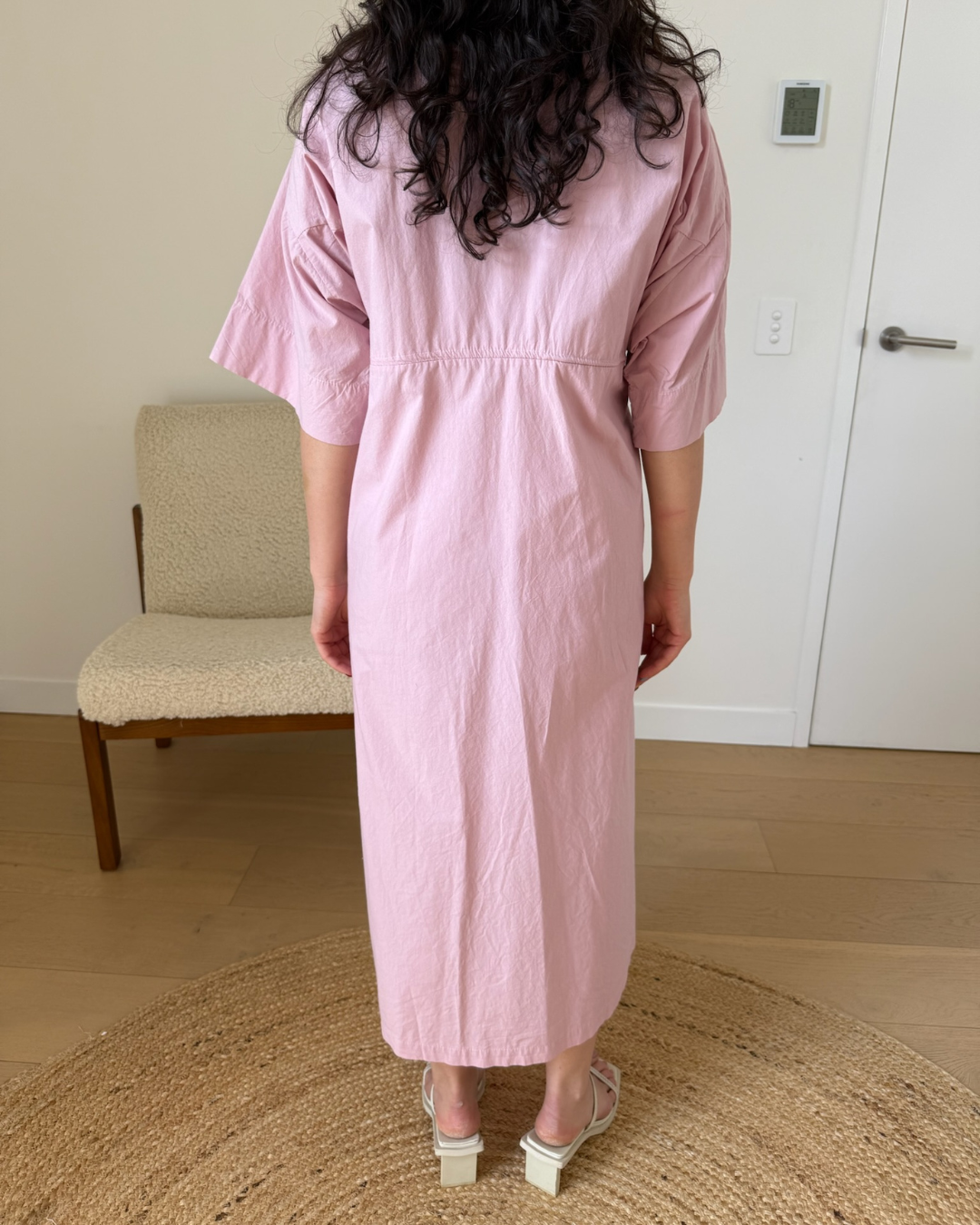 KITX Pink Wrap Shirt Dress - Size Small