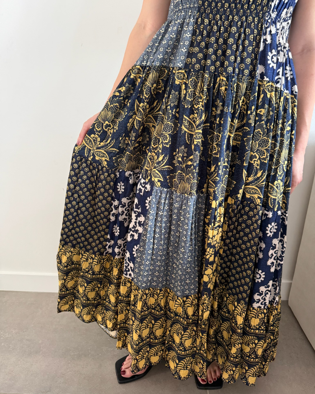 Boteh Florimonde Tiered Maxi Dress - Size 1 (AU 8)