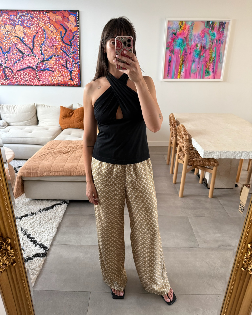 Venroy Halter Top Black - Size Medium