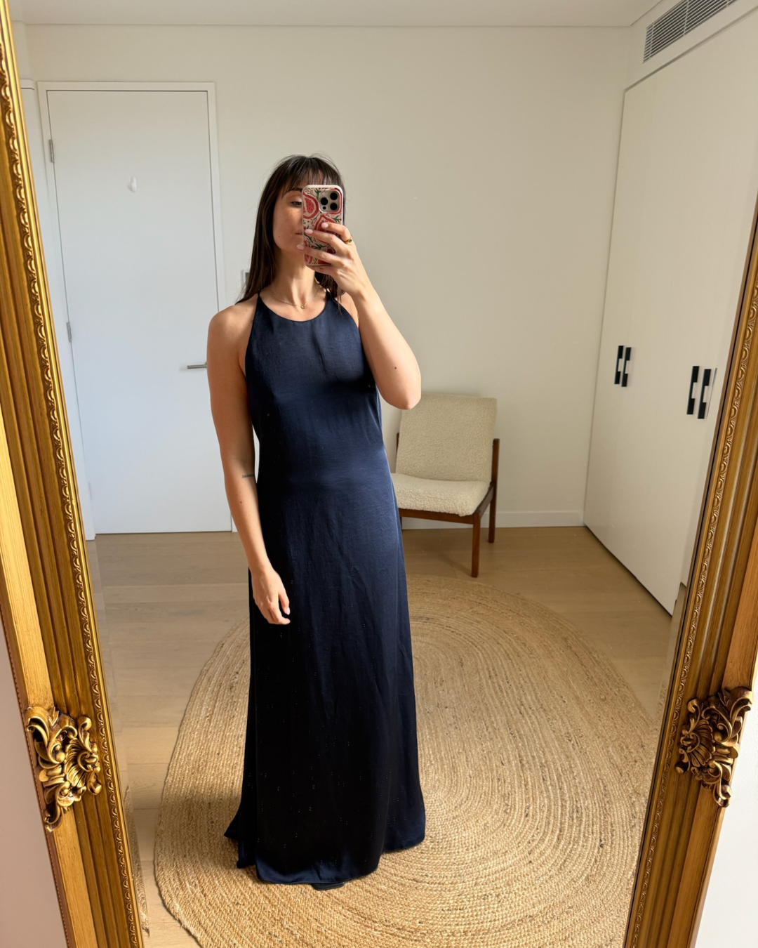 Camilla & Marc Garbo x Back Slip Dress Navy - Size 12