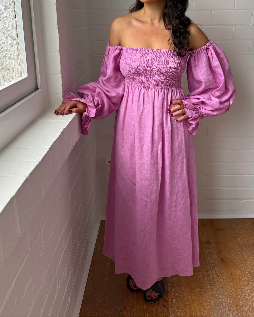 Sleeper Atlanta Linen Dress- Size Small
