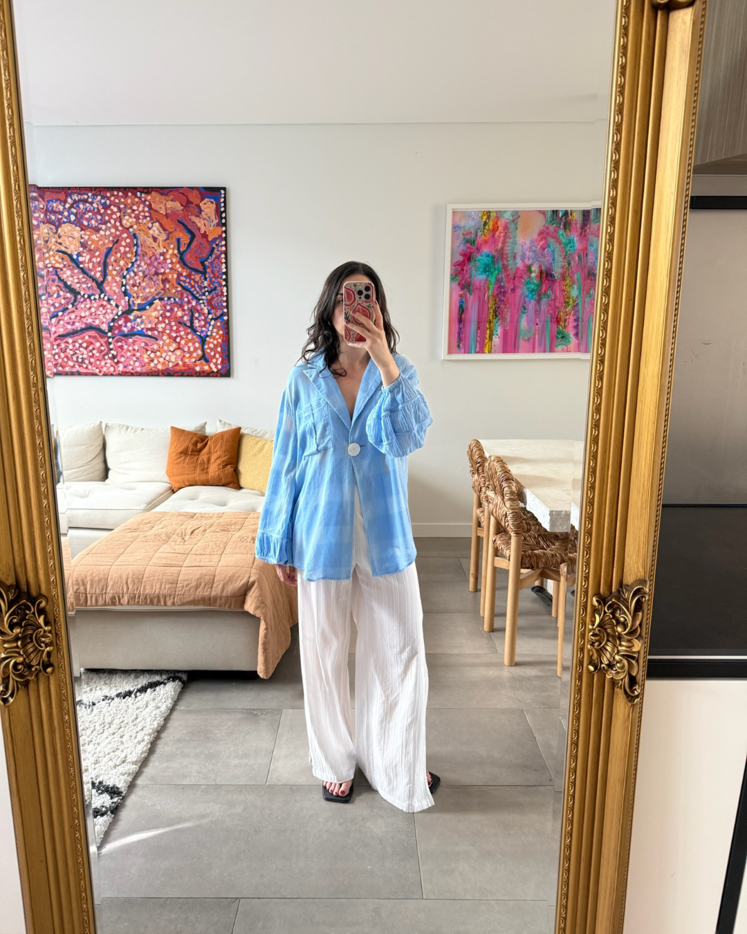 Significant Other Blue Check Woven Shirt - Size 10