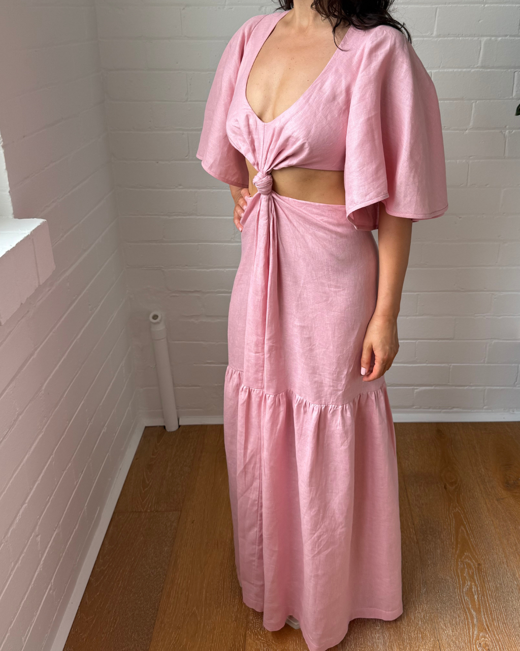 KITX Linen Knot Dress - Size 8