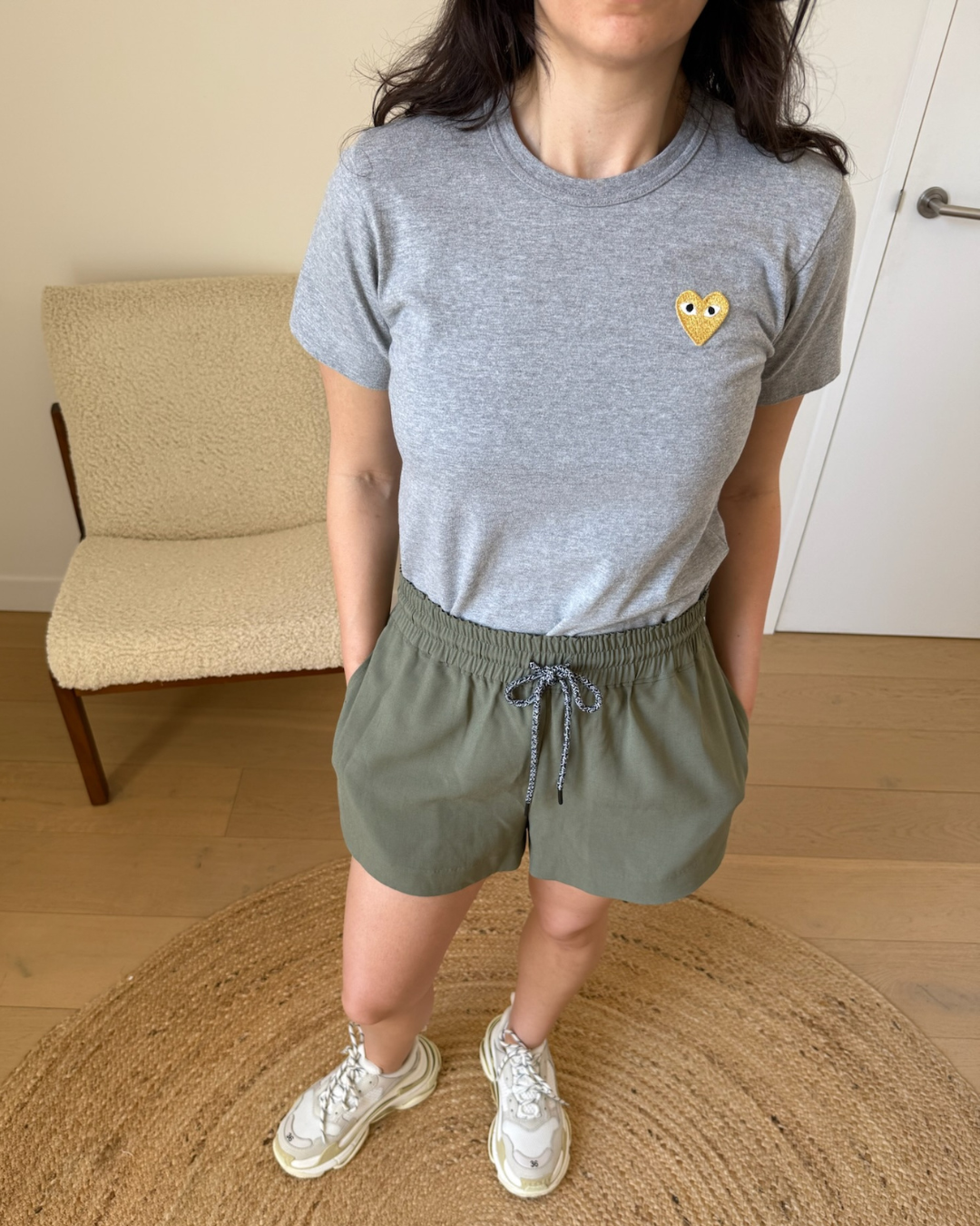 Comme des Garçons Heart Logo T-Shirt - Size Medium