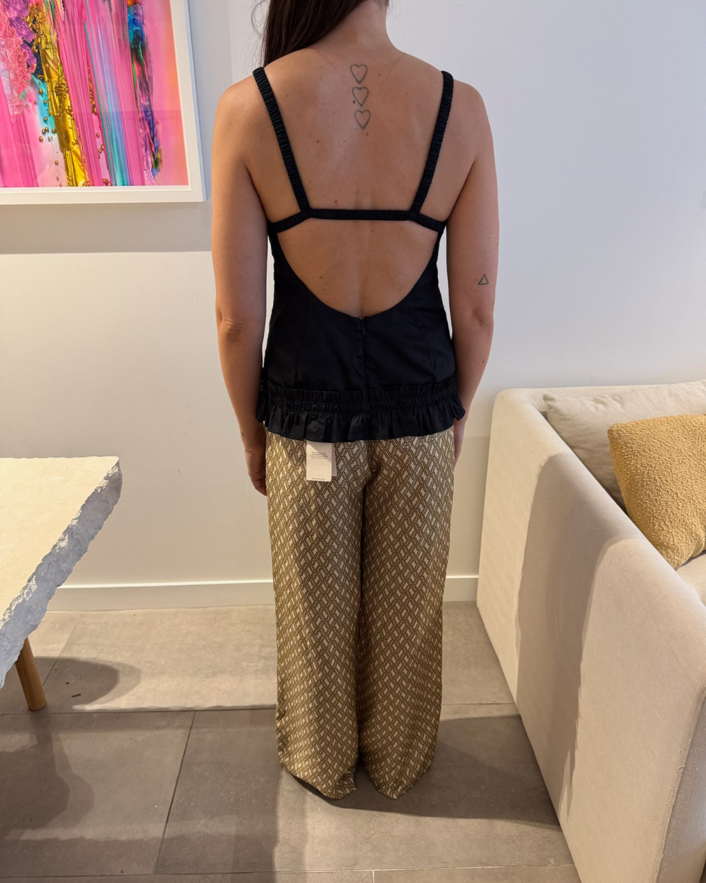 Venroy Printed Silk Pants - Size Medium