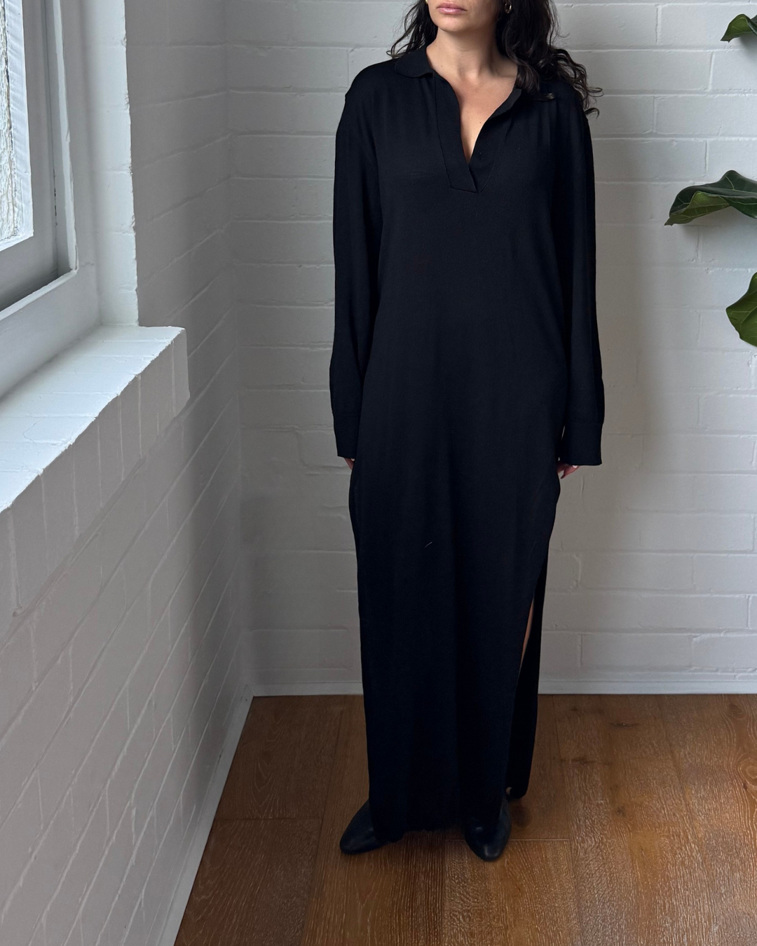 Esse Amor Collared Knit Dress - Size 10