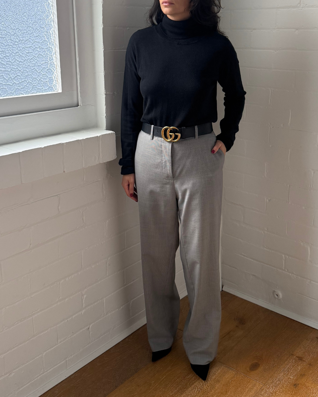 Jac + Jack Houndstooth Straight Leg Pants - Size 10