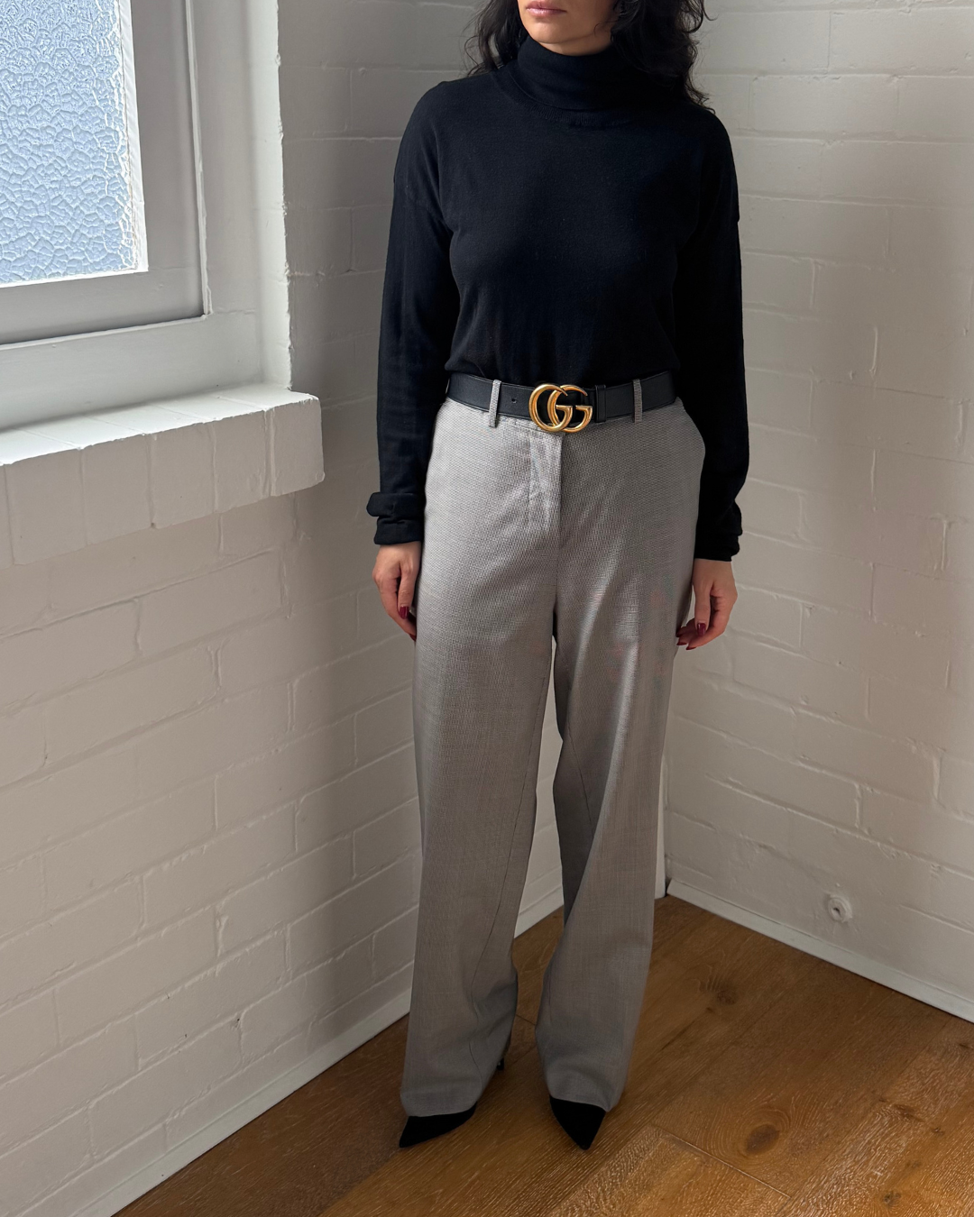 Jac + Jack Houndstooth Straight Leg Pants - Size 10
